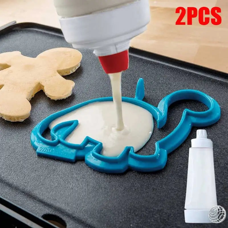 Pancake Batter Dispenser Bottle with Whisk Ball – Easy Pour Mixer for Pancakes, Muffins & More