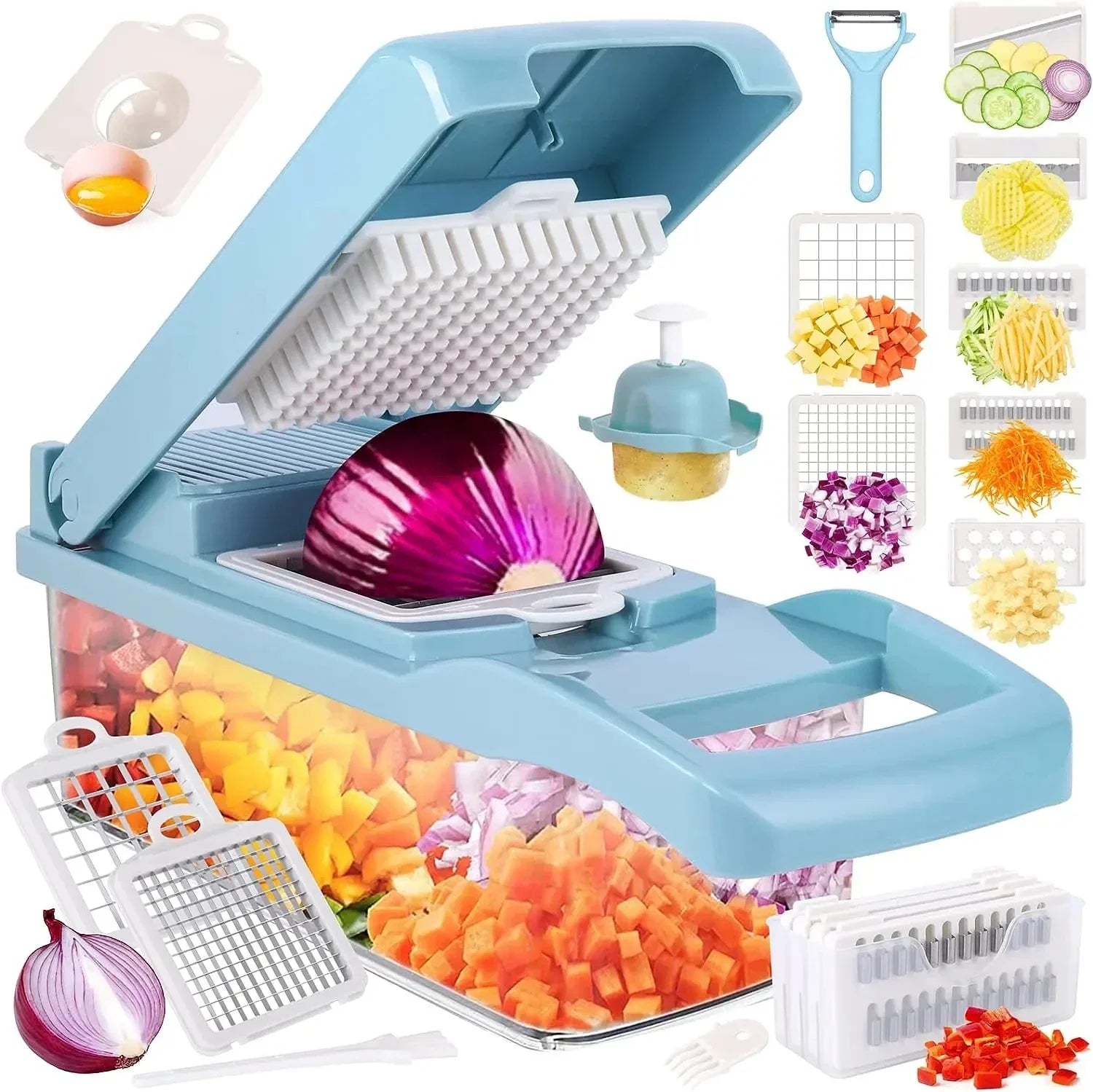 Multifunctional Vegetable Chopper 7-in-1 Grater & Slicer Set