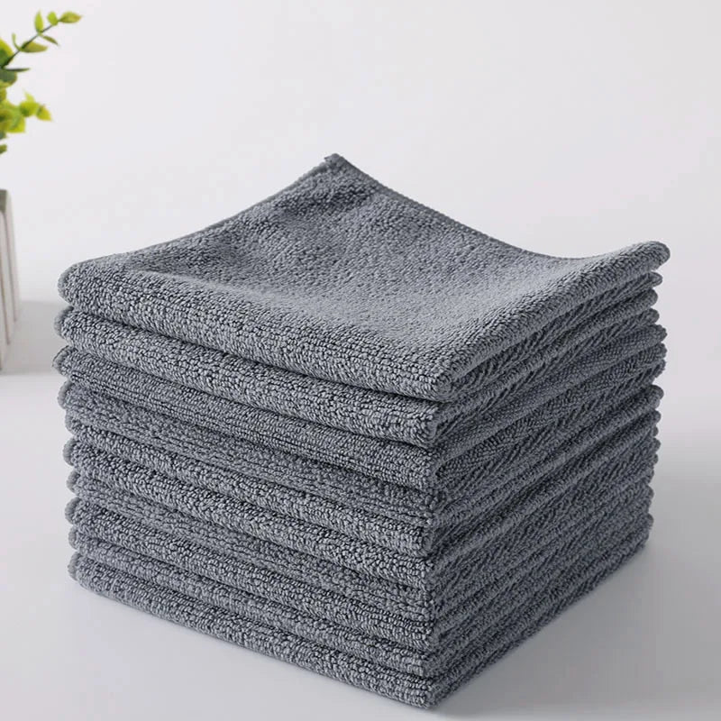 10-Pack Ultra-Fine Microfiber Kitchen Cleaning Towels – Super Absorbent & Reusable