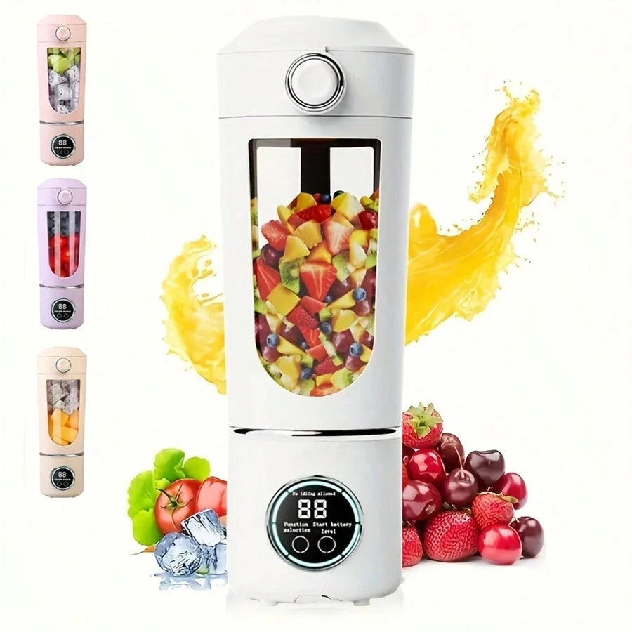 700ml 2-in-1 Portable Blender Bottle – 12-Blade Juicer with Fast Mixing & Type-C Charging