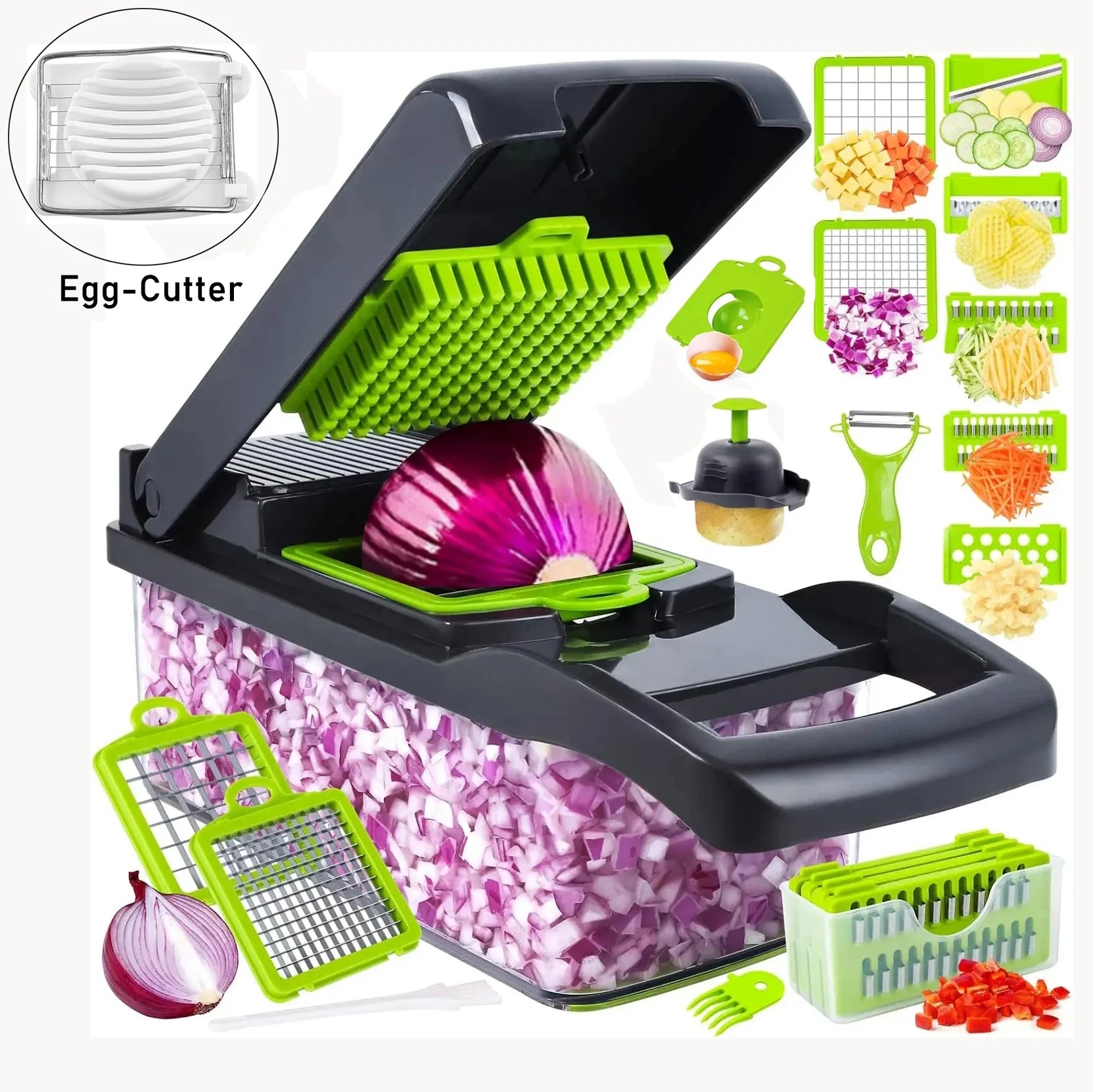 Multifunctional Vegetable Chopper 7-in-1 Grater & Slicer Set