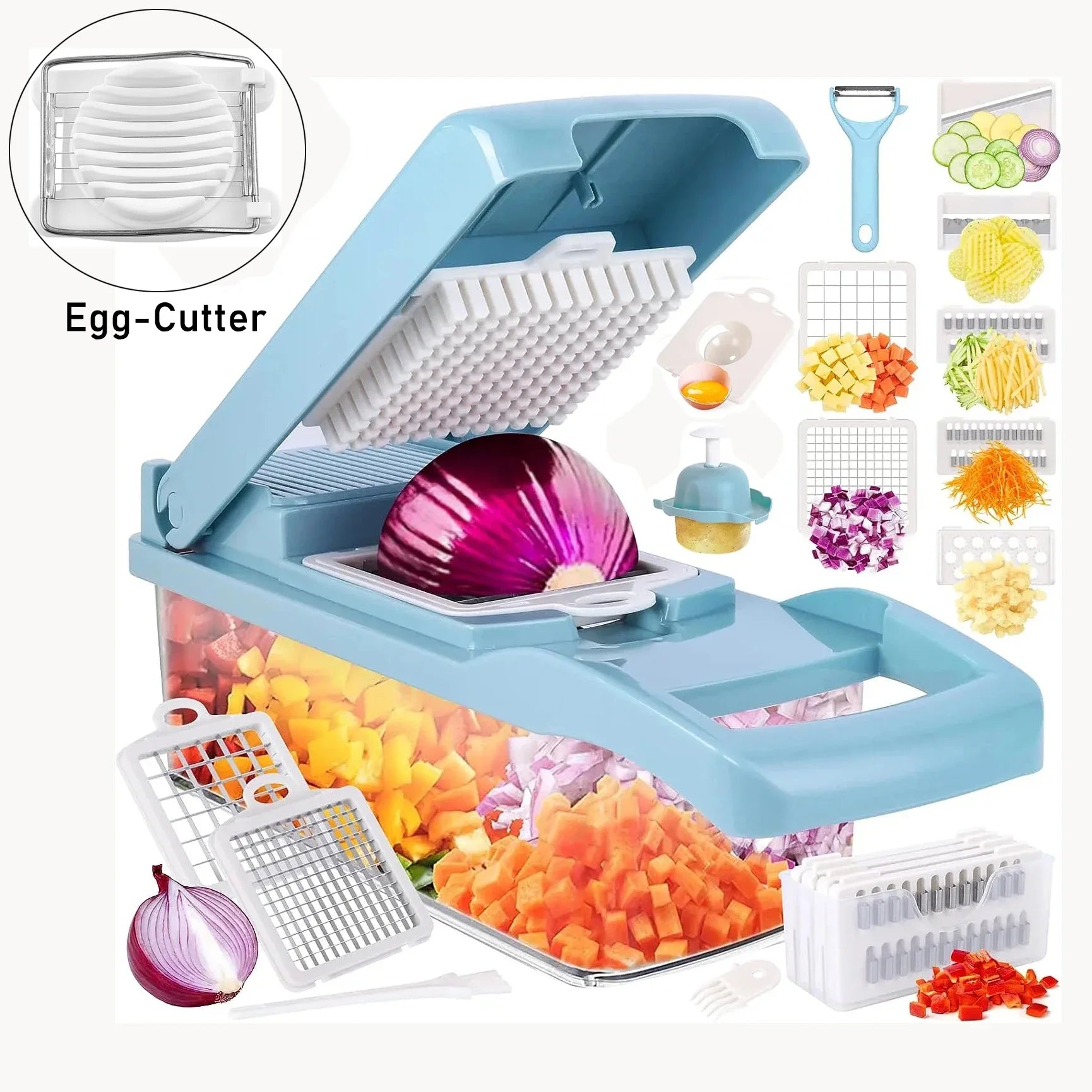 Multifunctional Vegetable Chopper 7-in-1 Grater & Slicer Set