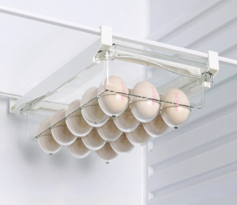 Hanging Fridge Drawer Organizer – Expandable Storage for Eggs, Fruits & Snacks