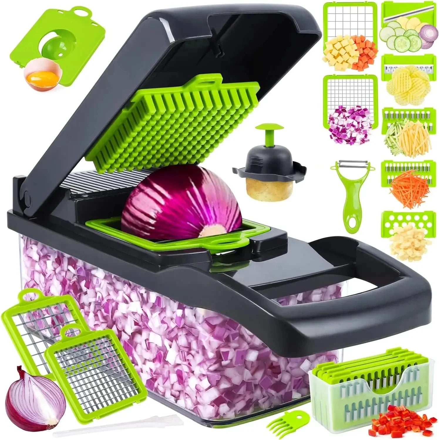 Multifunctional Vegetable Chopper 7-in-1 Grater & Slicer Set