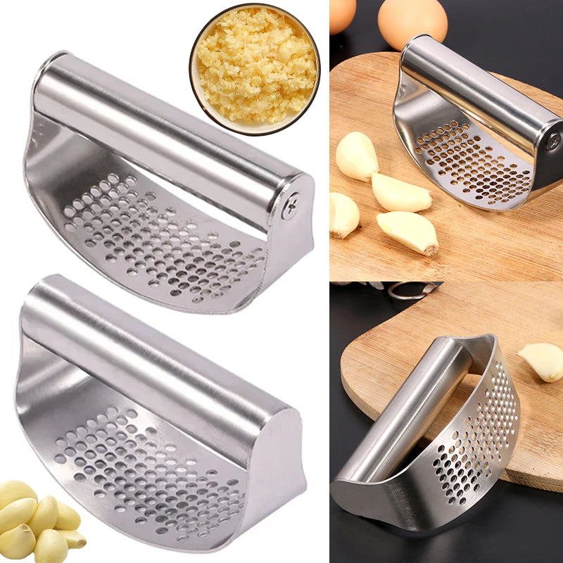 Upgraded Stainless Steel Garlic Press – Heavy-Duty, Rust-Resistant Kitchen Tool