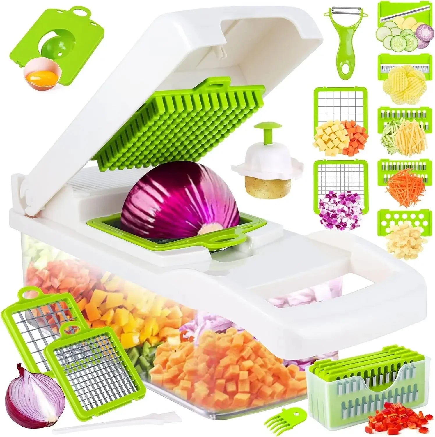 Multifunctional Vegetable Chopper 7-in-1 Grater & Slicer Set
