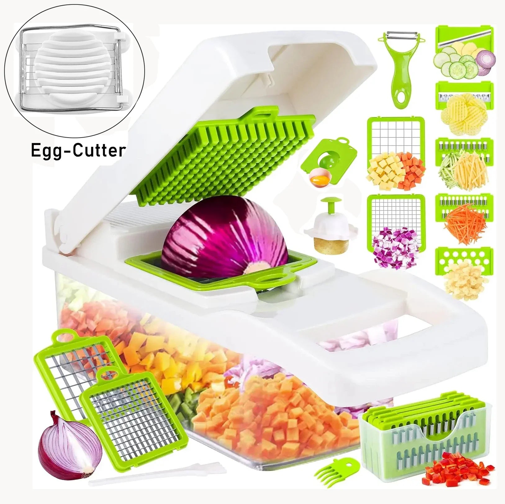 Multifunctional Vegetable Chopper 7-in-1 Grater & Slicer Set