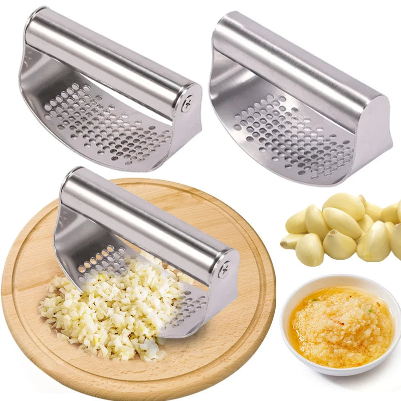 Upgraded Stainless Steel Garlic Press – Heavy-Duty, Rust-Resistant Kitchen Tool